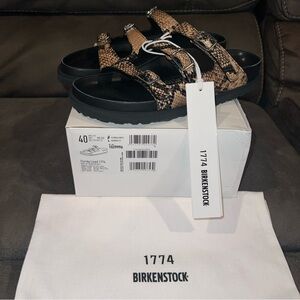 Birkenstock Florida Lined 1774 Natural Snake Print EU 40 L9 M7